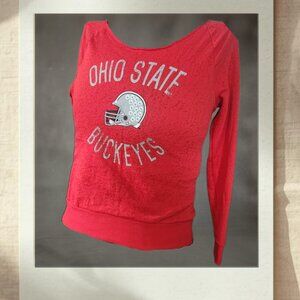 Ohio State Buckeyes Red Sweatshirt | Size L Juniors